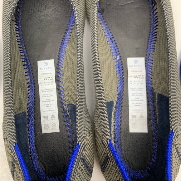 Rothy’s The Point Flat Snake Print Shoes Pointed Toe Gray Python Comfy Size 7.5 - Picture 8 of 9